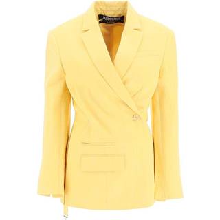 Jacquemus La Veste Tibau linen-blend blazer - yellow - XS
