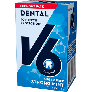 V6 Dental Strong Mint tyggegummi 72g