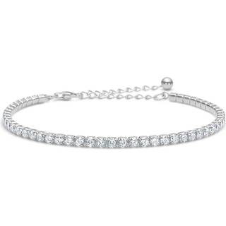 Studio Z Tennis armbånd i sølv med cubic zirkoner