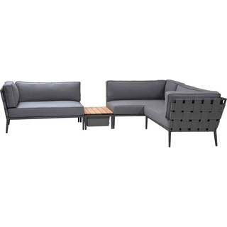 Cane-line Conic sofagruppe Lava grey 2 st venstre ende, 1 st højre ende & box/bord