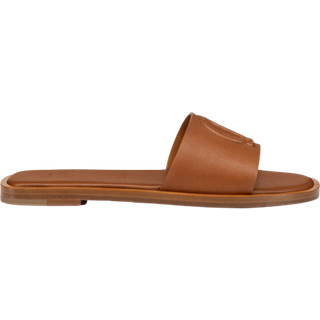 Christian Louboutin Logo leather slides - brown - EU 36