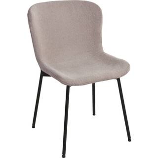 Maceda Spisebordsstol - Spisebordstol, Bouclé, Beige, Sorte Ben, Hn1239 Sæt af 2 stk.