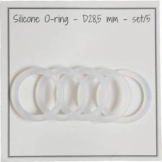 Go Handmade Silicone O-ring (5 stk), Transparent 5 Stk. silicone O-ringe som fastgøres på baby sut. D: 28,5 mm.