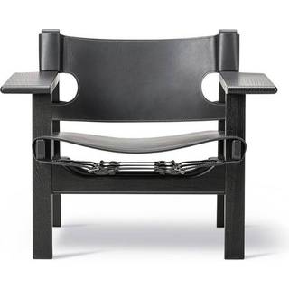 Fredericia Furniture Den Spanske Stol BM 2226 Leather Black / Oak Black Lacquered