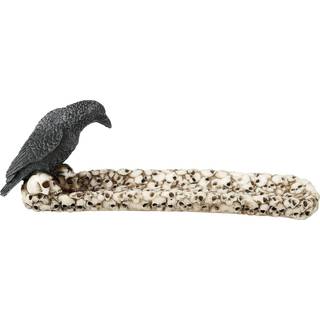 Rabe mit Totenköpfe Räucherstäbchenhalter 25cm