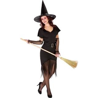 Sort heks kostume - M