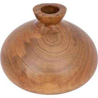Kreativ co-op dekorativ Paulownia Wood Vase Walnut Finish