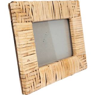 Creative Co-op Handwoven Rattan Photo Frame (Holder 4 """" X 6 """" Foto) Brown