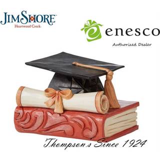 Enesco Jim Shore Heartwood Creek Graduation Cap og Diplom Miniature Figurine 2 Tommer Multicolor