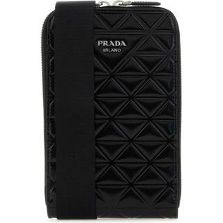 Prada Embellished leather phone case - black - One Size