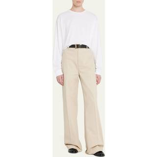 The Row Ciles long-sleeved cotton top - white - L
