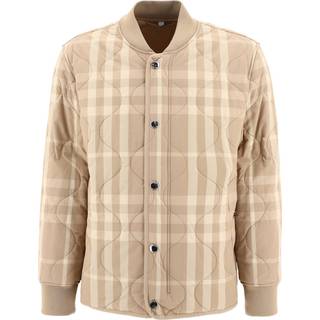 Burberry Checked quilted bomber jacket - beige - IT 58