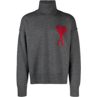 Ami Paris Ami De CÅur wool turtleneck sweater - grey - L