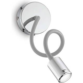 Ideallux LED væglampe Focus 1, Krom/sølv, Stue/spisestue, Metal, Moderne