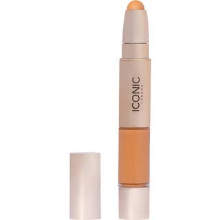 Iconic London Radiant Concealer & Brightening Duo | Cremet v?ske + lysende farveblyant dobbelt afsluttet concealer grusomhed gratis vegansk makeu