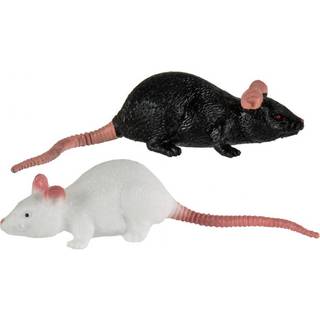 Stretch Ratte 11cm - Schwarz / Weiß