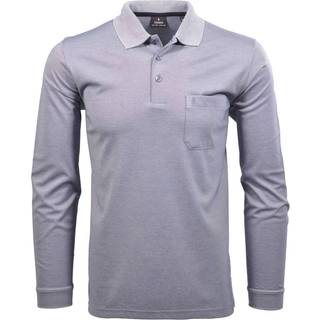 RAGMAN Herren Polo-Shirt blau meliert