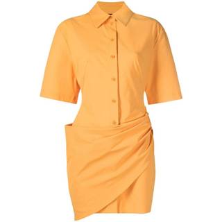 Jacquemus La Robe Camisa cotton-blend minidress - orange - S