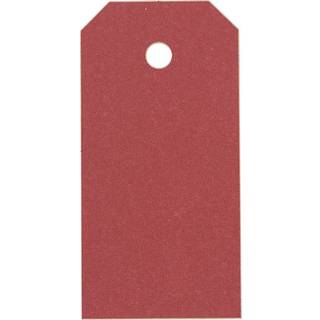 Røde Manilamærker 4x8 cm, 20 stk. af 250 g papir