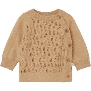 Lil Atelier Warm Sand/melange Wrap Cardigan