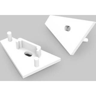Endestykke CORNER10 GEN2 - Med hul, hvid