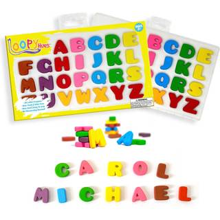 Loopy nuancer b?jelige farveblyanter til b?rn Arts & Crafts School Supplies 3D Letter & Number Crayons No Slibning N?dvendige farver (12 Pack - R
