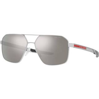 Prada Linea Rossa PS55WS 1BC07F 60 Solbriller Mænd Silver - Silver - 60mm