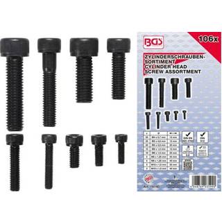 BGS Cylinderskruesortiment 6kt. 4-5-6-8-10mm. 106 dele