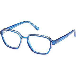 Guess GU50086 090 53 Briller Mænd Blue - Transparent Blue Silver - 53mm