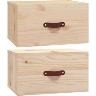 væghængte sengeborde 2 stk. 40x29,5x22 cm
