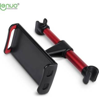 LENUO 360 Grader Mobil- & Tabletholder Til Nakkestøtte Sort / Rød
