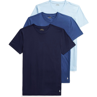 Polo Ralph Lauren 3-Pack Crew Neck T-Shirt Navy/Light Navy/Elite Blue