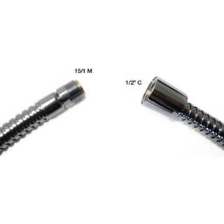 Bruseslange Barka TC 1538-M, 1.5 meter, 1/2" G (BSP) / 15/1 M, forkromet messing