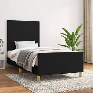 sengeramme uden madras 80x200 cm stof sort