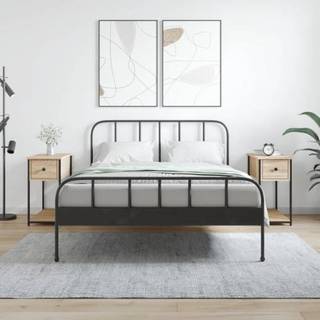 Sengebord 30X60X60 Cm Konstrueret Træ - 2 / Sonoma-eg