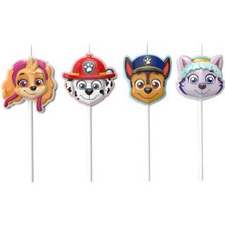 Fødselsdagslys Sæt Paw Patrol, 4 stk. - Dekora