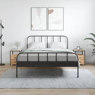 Sengebord 34X35,5X50 Cm Konstrueret Træ - 2 / Sonoma-eg