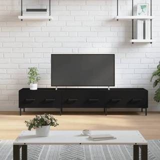 tv-bord 150x36x30 cm konstrueret træ sort