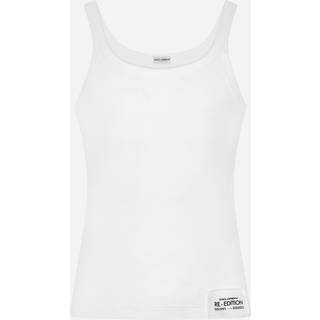 Dolce&Gabbana Ribbed-knit cotton tank top - white - XL+