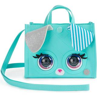 Purse Pets Quilted Tote Interaktiv håndtaske med 30+ lyde og reaktioner - turkis hund
