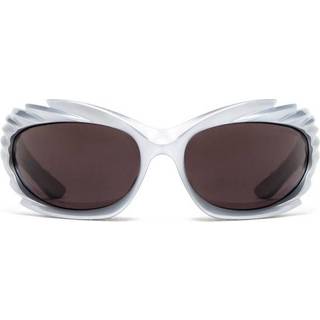 Balenciaga Spike oval sunglasses - silver - One Size