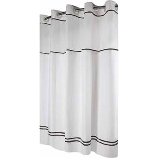 Hookless Det er en snap! Monterey bruser gardin 3-i-1 bruseforh?ng inkluderer stofbruser gardin med ren topvindue flex-on ringe & Peva foring 71
