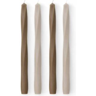 Audo Copenhagen Twist Stearinlys 4-pak Ivory - Lys Paraffinvoks Elfenben - 71185-000768