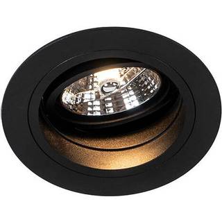 Rund indbygningsspotlight sort justerbar - Chuck 70