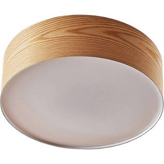 Lindby loftlampe Dominic, Ø 45 cm, 3 lyskilder, træ