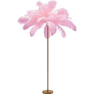 KARE Feather Palm gulvlampe med fjer, pink