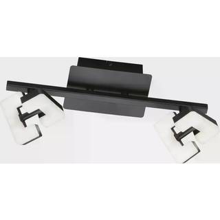 Ray LED loftlampe, 34 cm, 2 lyskilder, sort, metal
