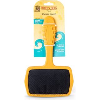 Burts bier til k?ledyr stor slickerb?rste til hunde med tykt eller kr?llet h?r med h?ndtag lavet af 100% havbundet genanvendt plast | De-shedding