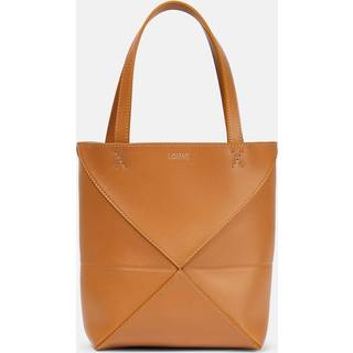 Loewe Puzzle Fold Mini leather tote bag - brown - One Size