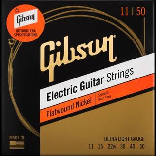Gibson 11 - 50 Flatwound Electric Guitar Strings Ultra Light